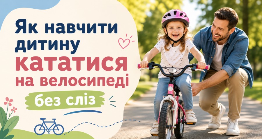 Як навчити дитину кататися на велосипеді без сліз
