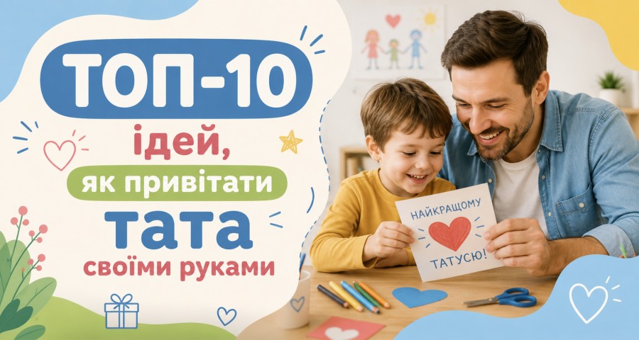 ТОП-10 ідей, як привітати тата своїми руками