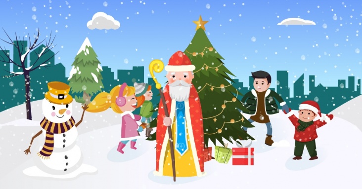 Рождественская афиша развлечений для детей в Кривом Роге