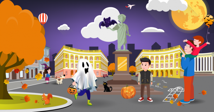 Страшно интересная афиша на Хэллоуин в Одессе