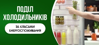 Поділ холодильників за класами енергоспоживання